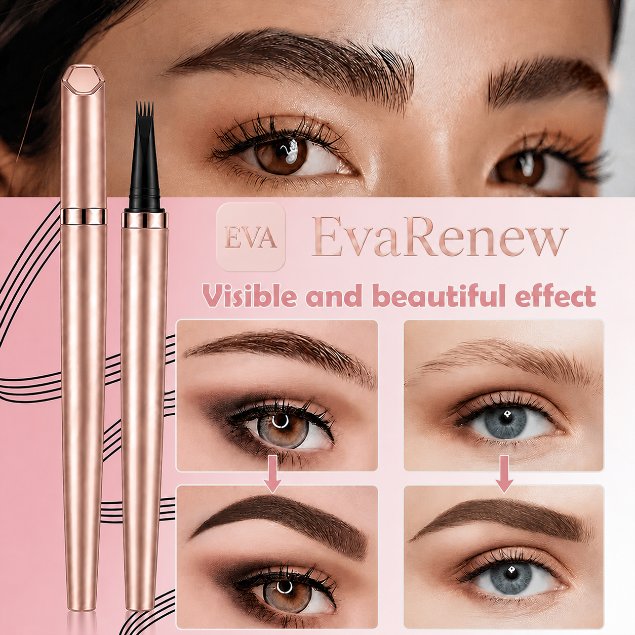 Long Lasting Waterproof Micro Fork Brow Pen